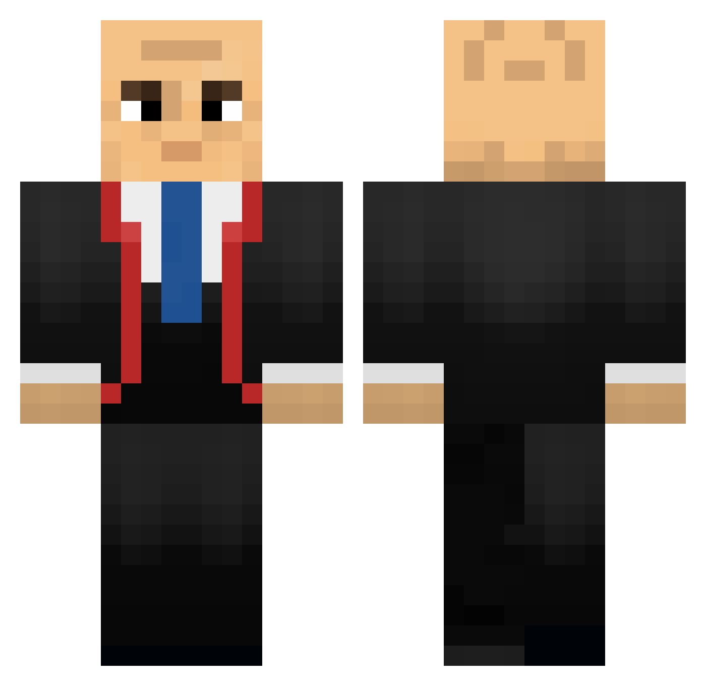 CavaloRosa Minecraft skin, front and back view