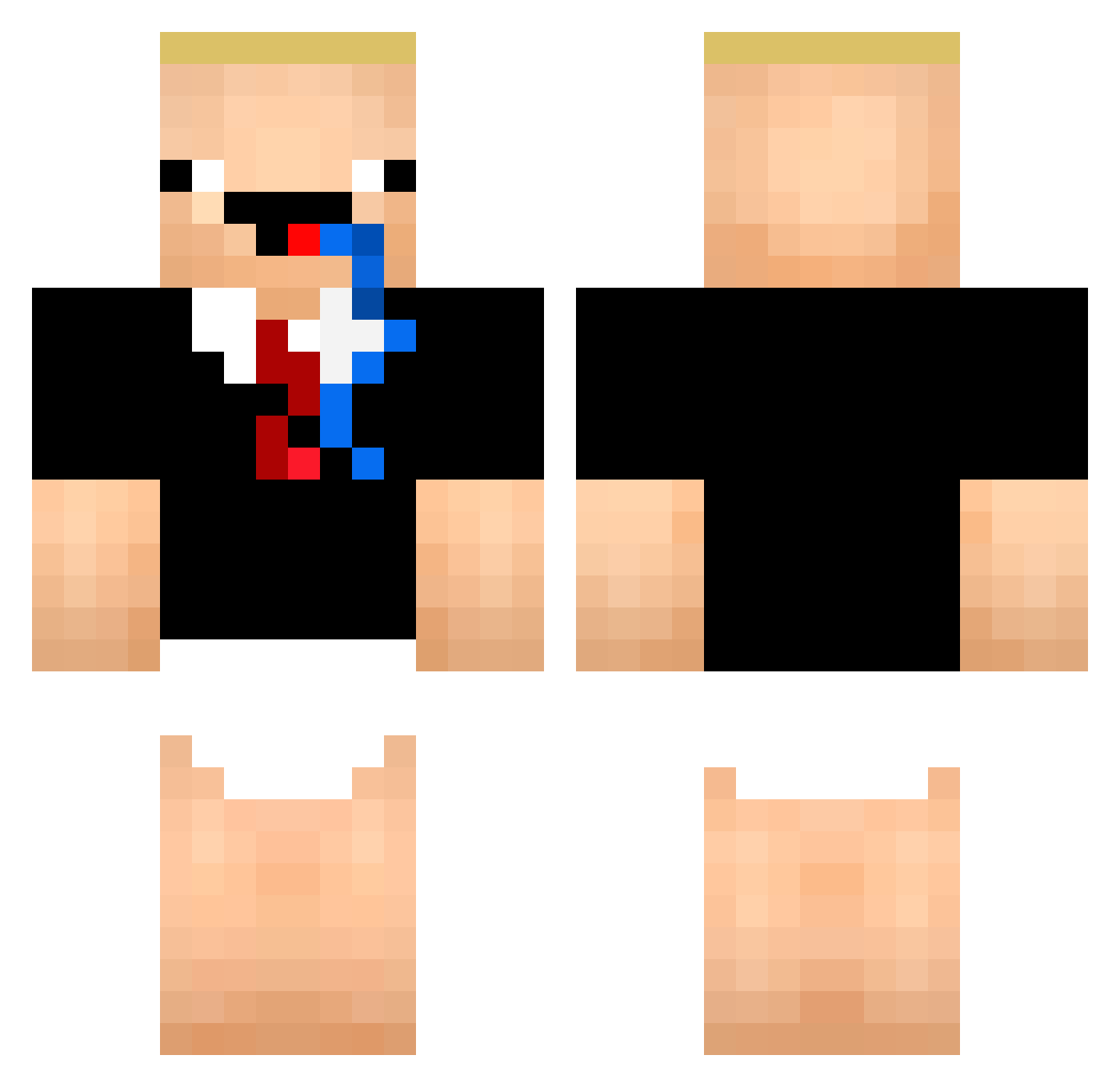 agapitos Minecraft skin, front and back view