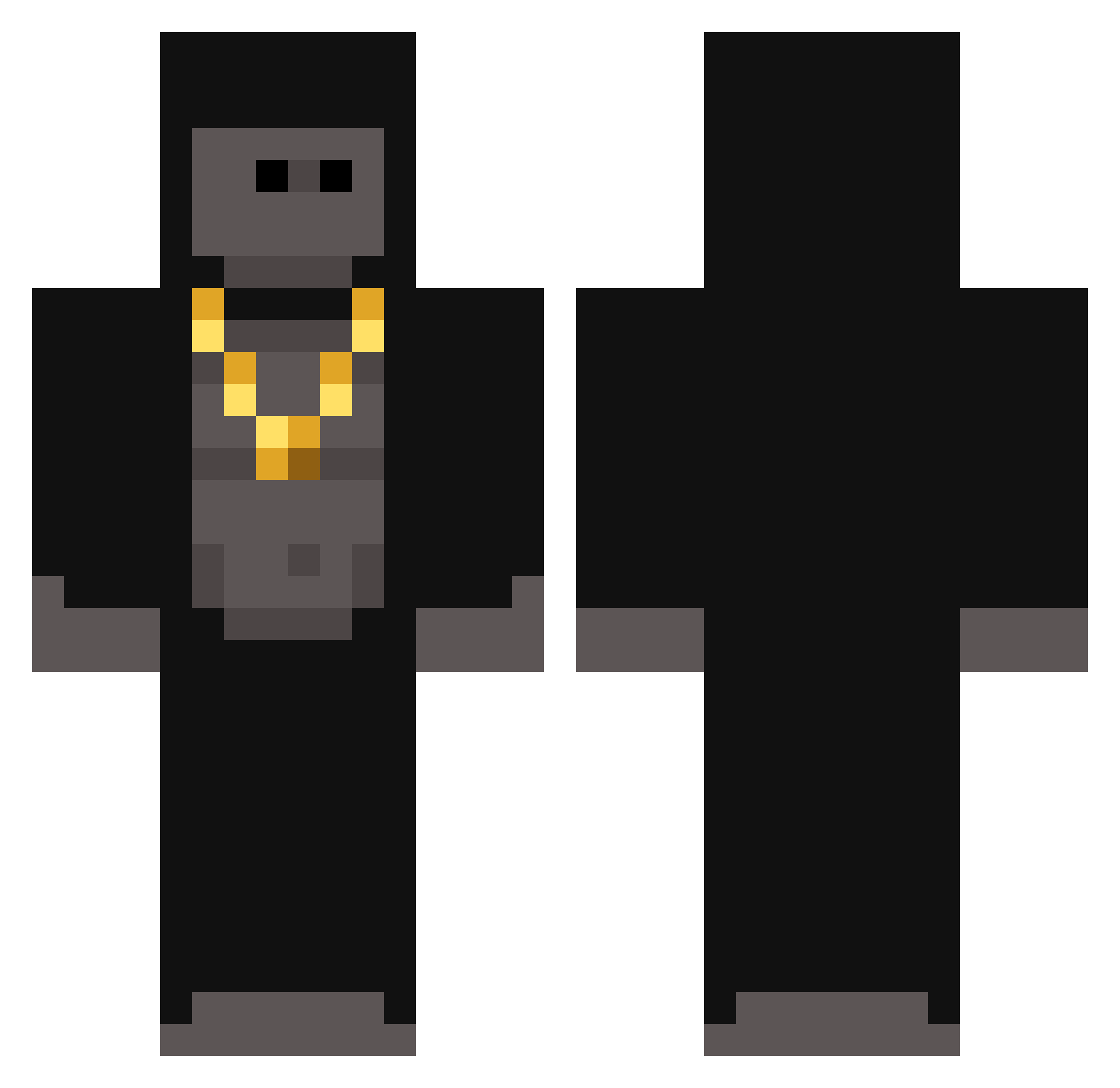 Elpensaba666 Minecraft skin, front and back view