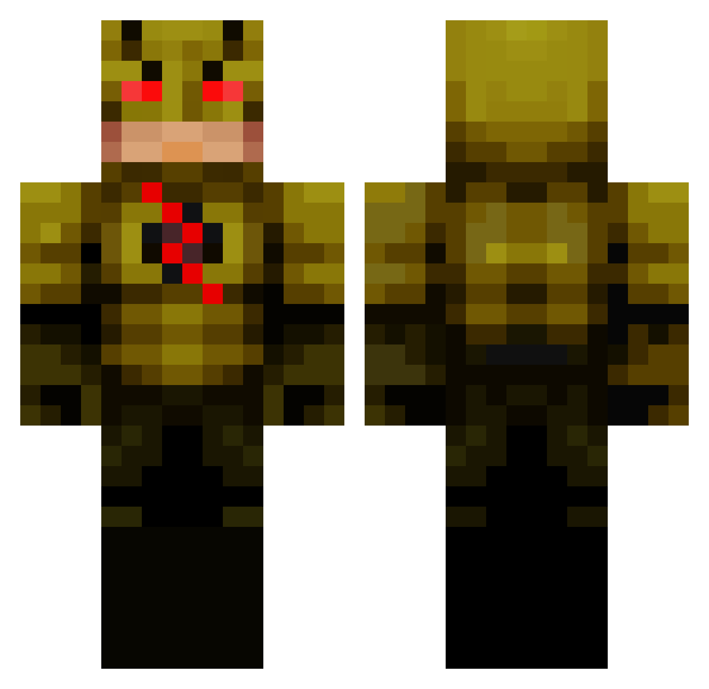 LodgedHydra34 Minecraft skin, front and back view