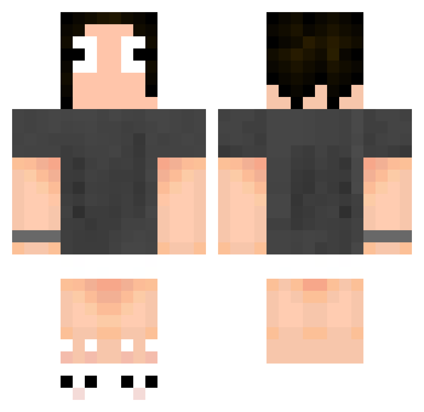 AHMET92 Minecraft skin, front and back view