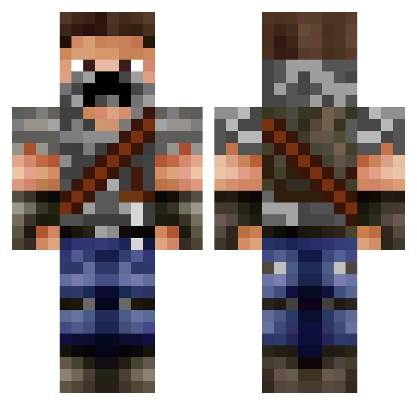 Mr_Kushy Minecraft skin, front and back view