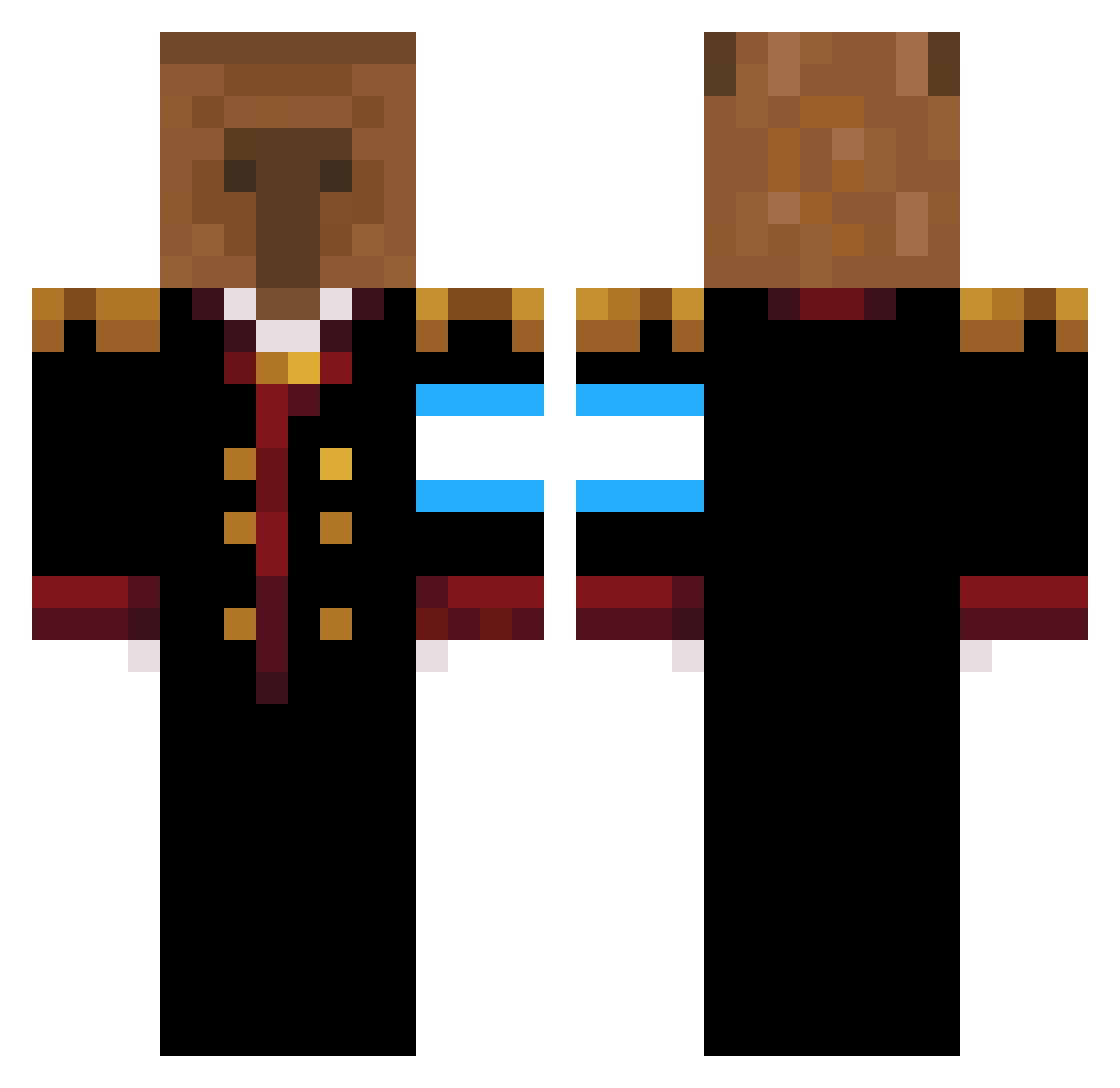 imyourluci Minecraft skin, front and back view