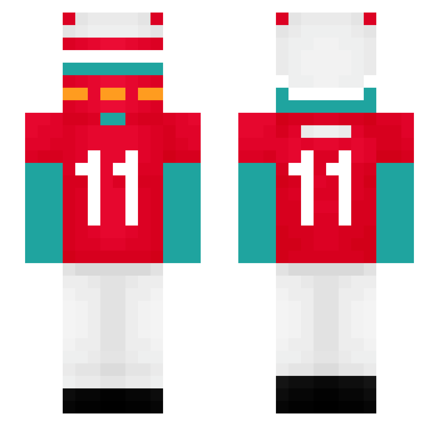 SLVixify12 Minecraft skin, front and back view