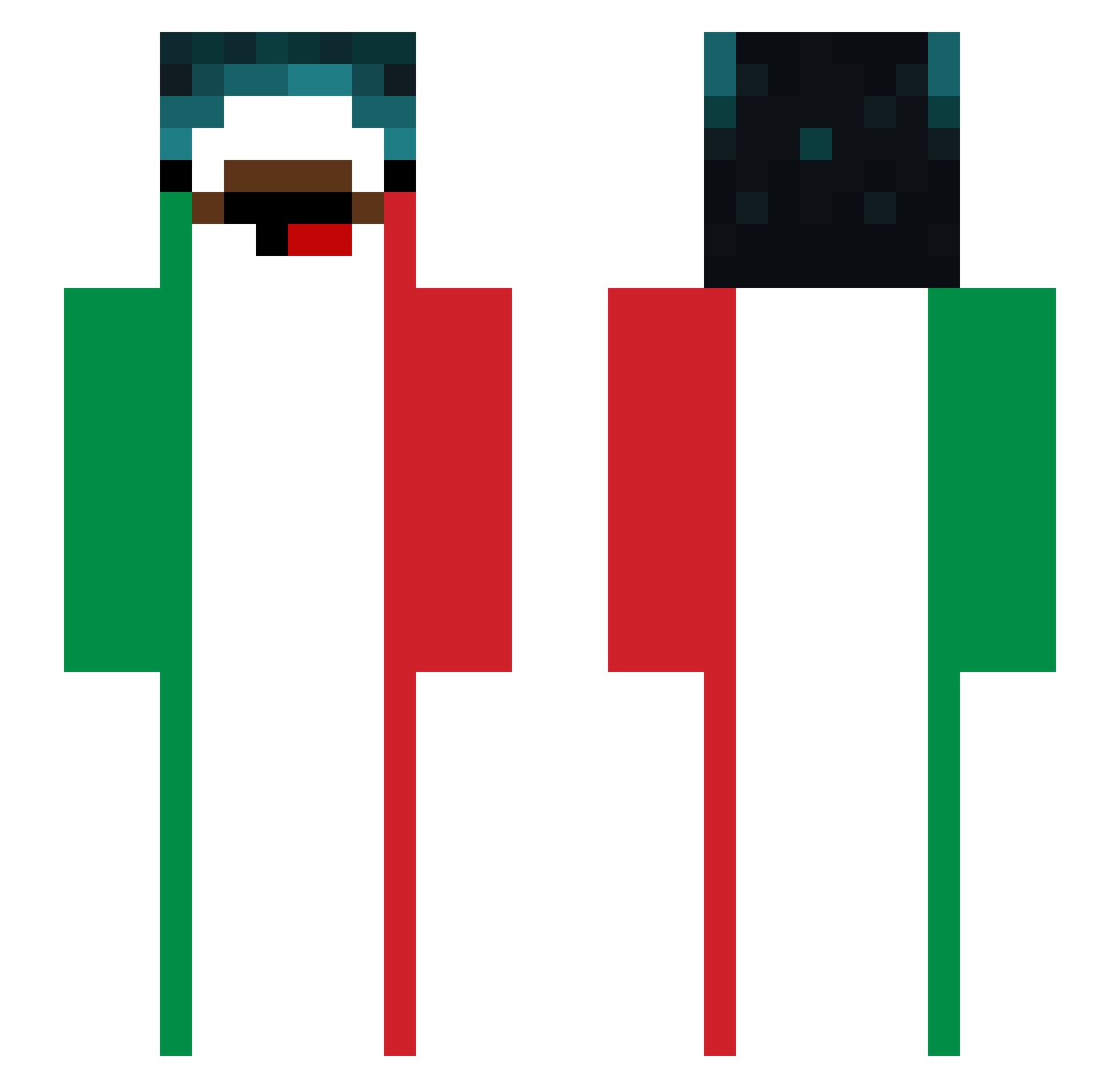 EkAriMe Minecraft skin, front and back view