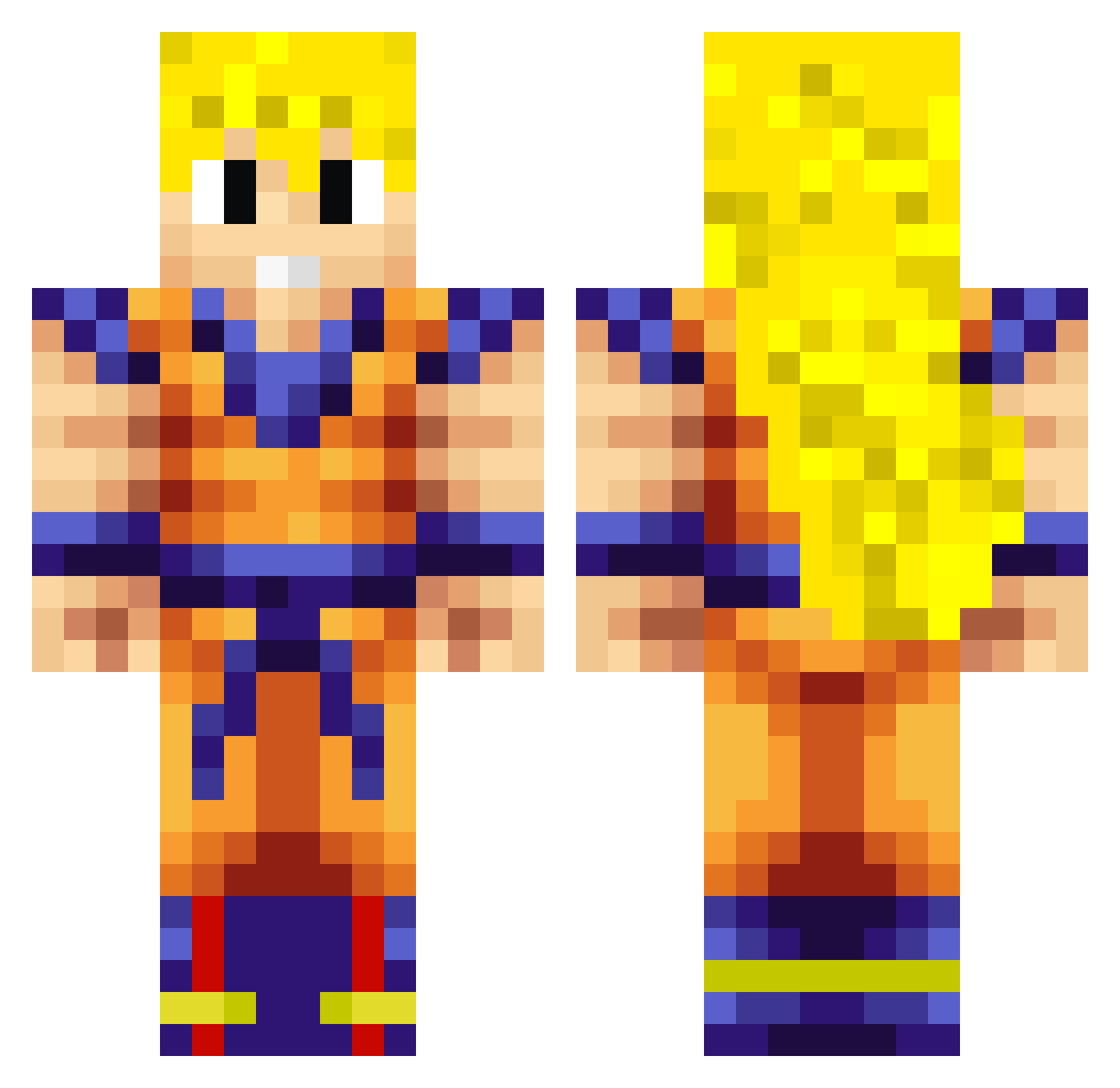 Duckstyles Minecraft skin, front and back view
