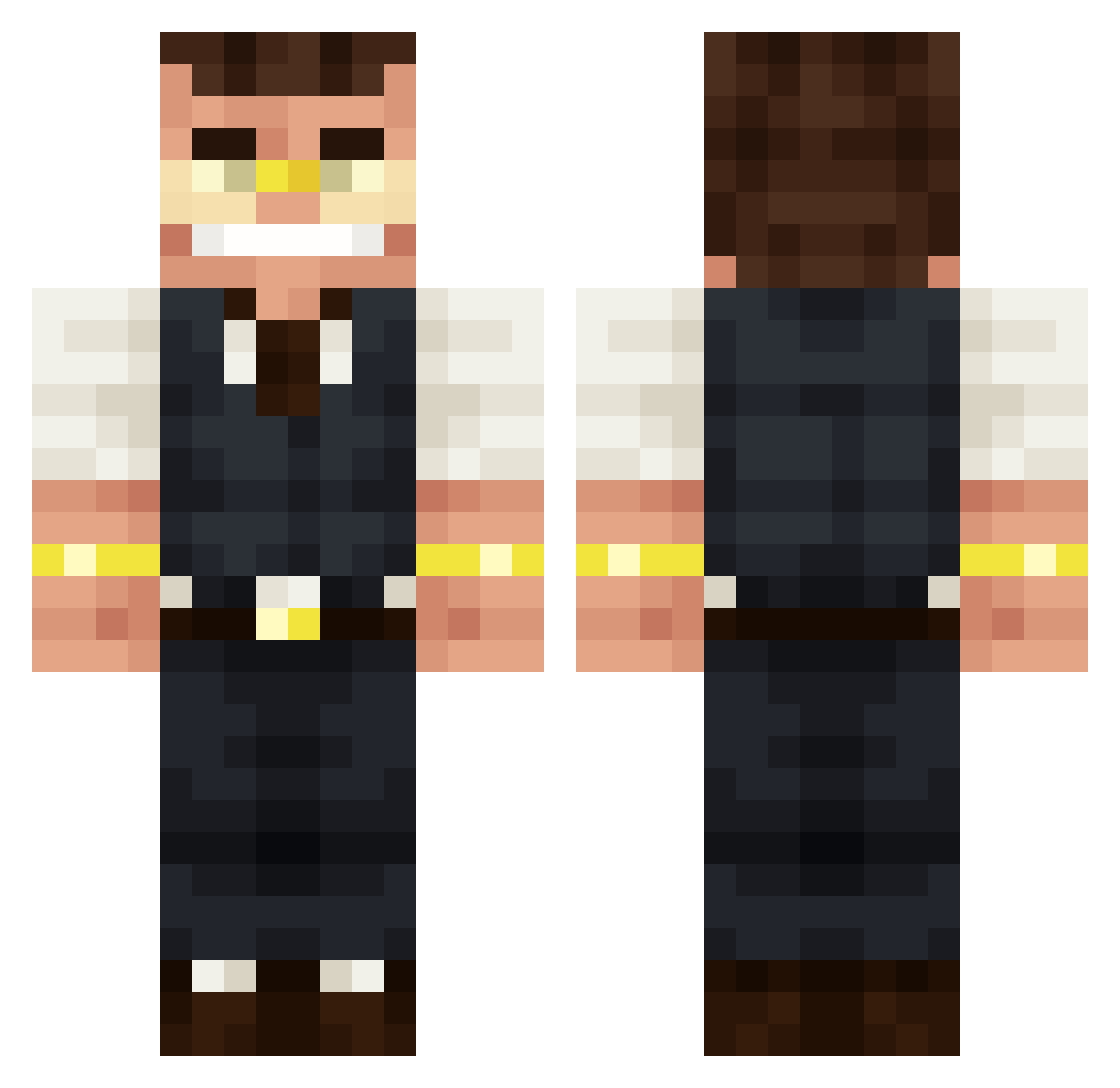 Miodek559 Minecraft skin, front and back view