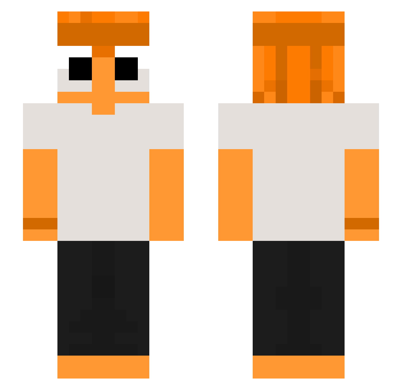 saau1601 Minecraft skin, front and back view