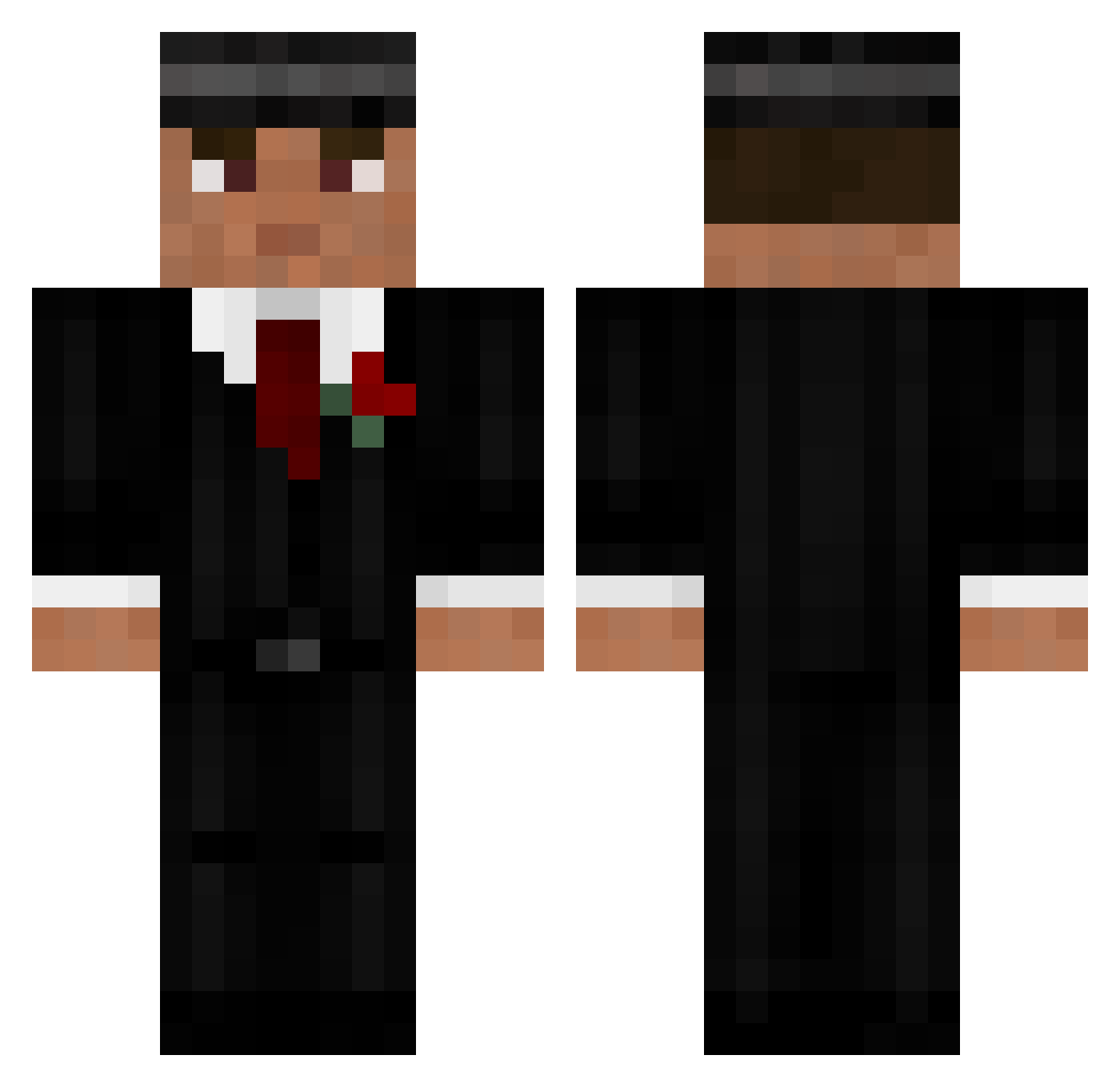 Krron3 Minecraft skin, front and back view