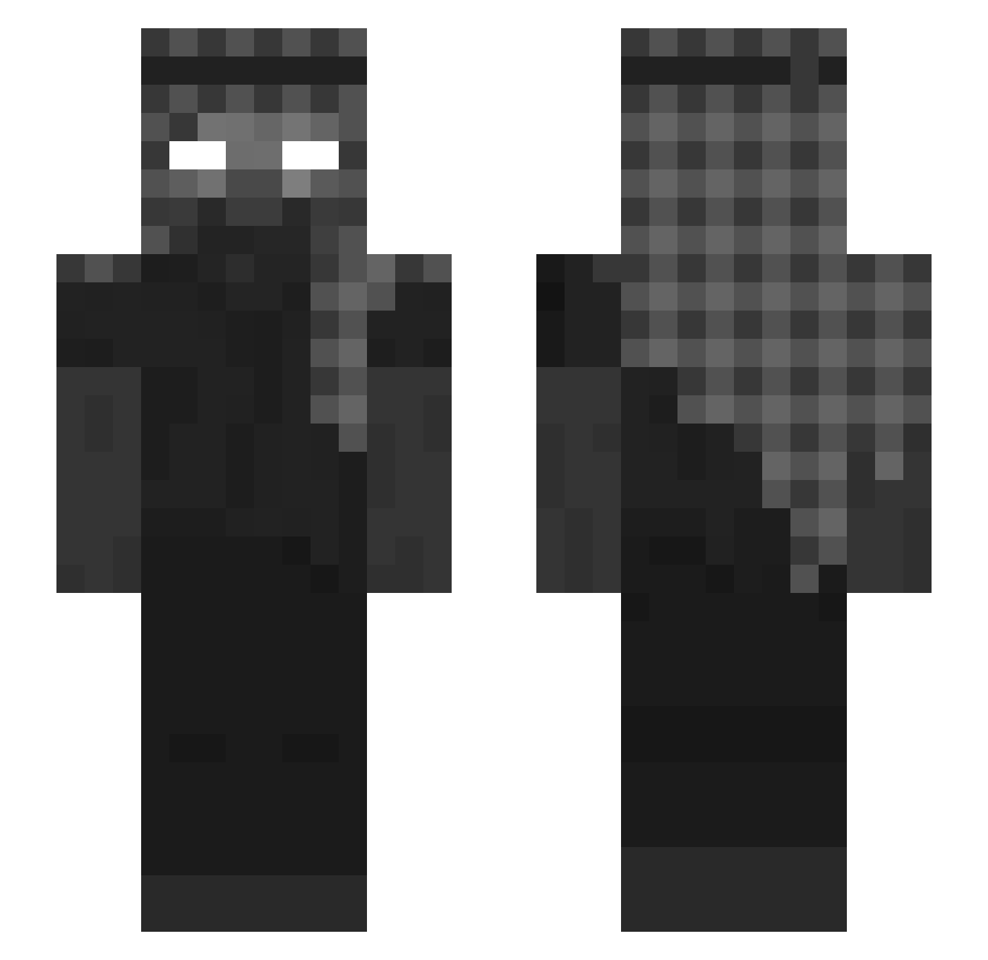 Ngahu Minecraft skin, front and back view