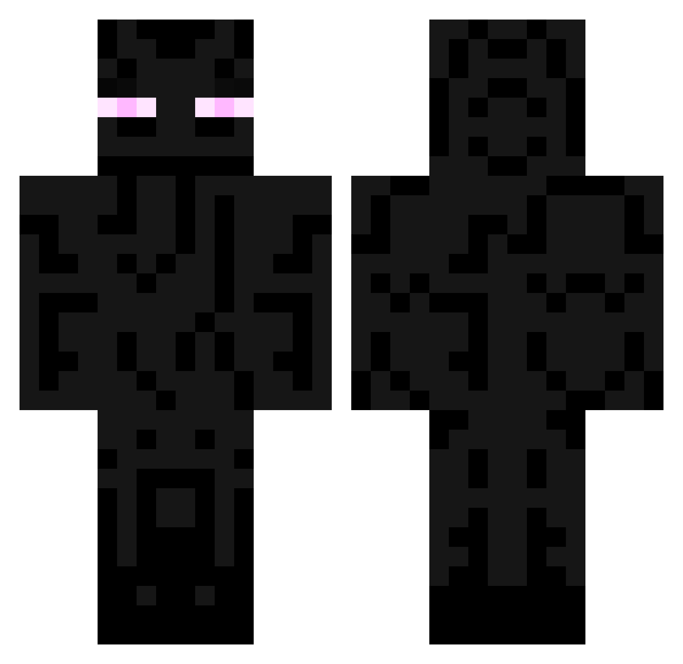 holdennola Minecraft skin, front and back view