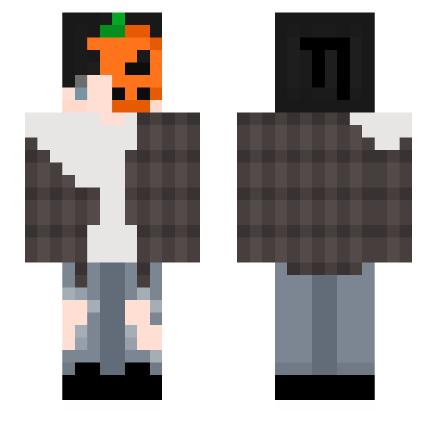 NAK_uuu Minecraft skin, front and back view