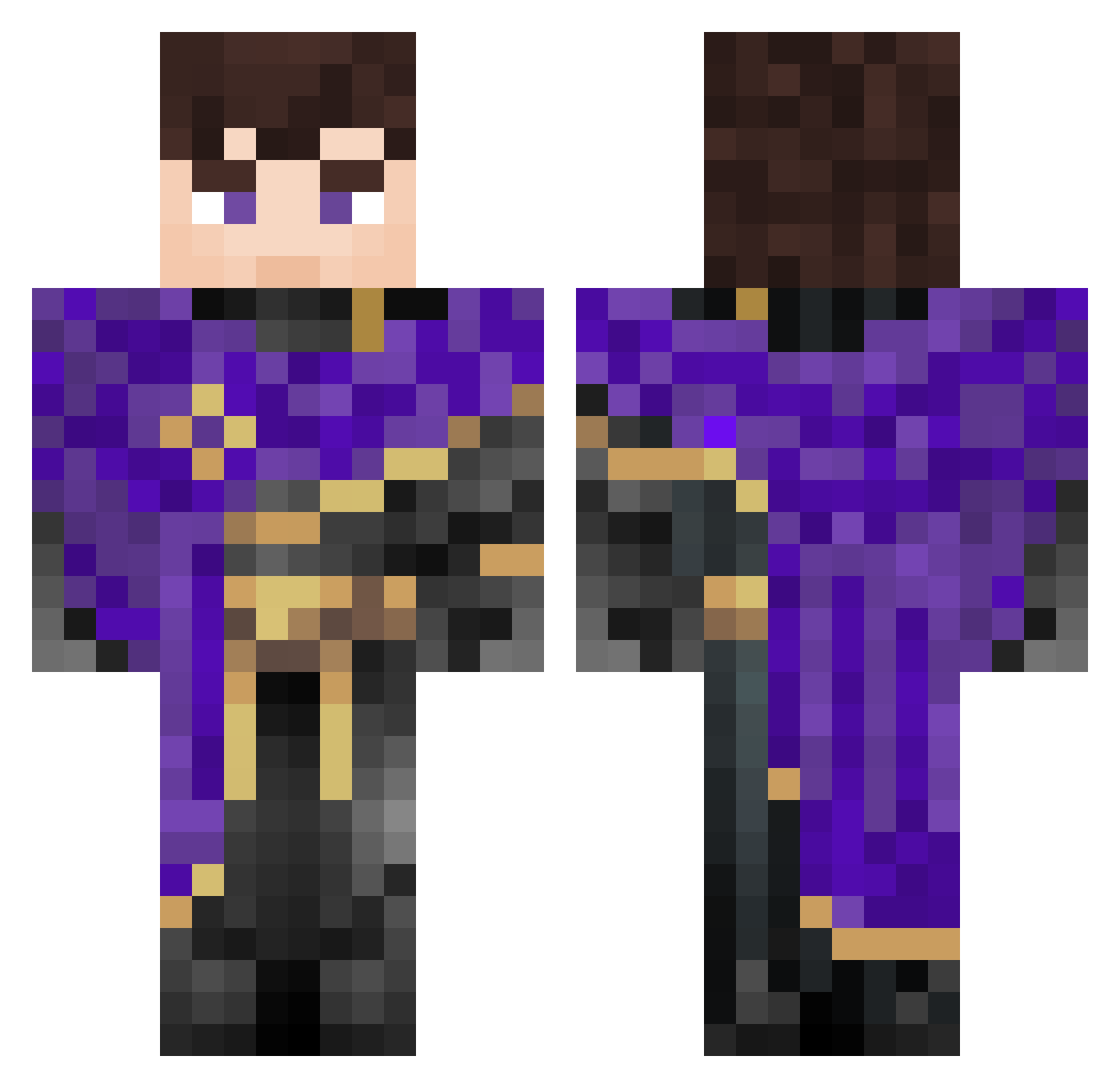 Jojoni09 Minecraft skin, front and back view