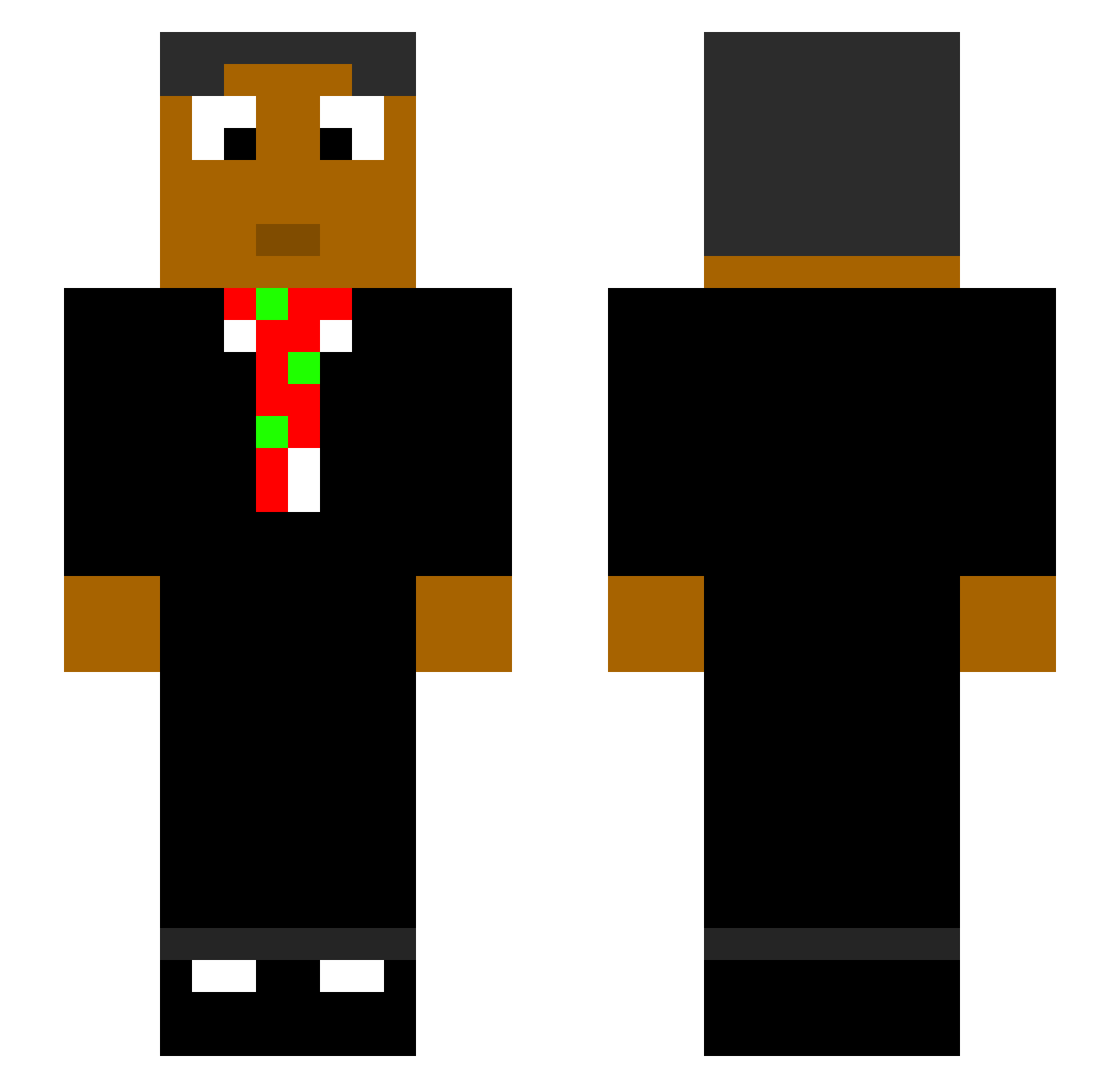 wonder234 Minecraft skin, front and back view