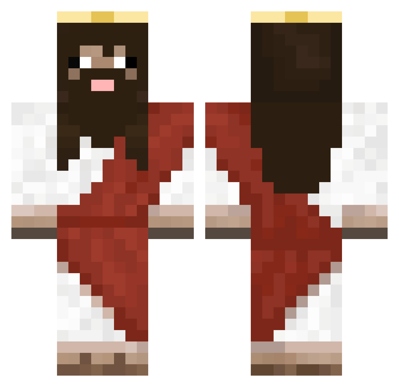 Whale_King_ Minecraft skin, front and back view