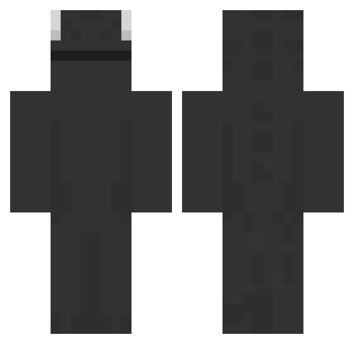 Pat0Love Minecraft skin, front and back view