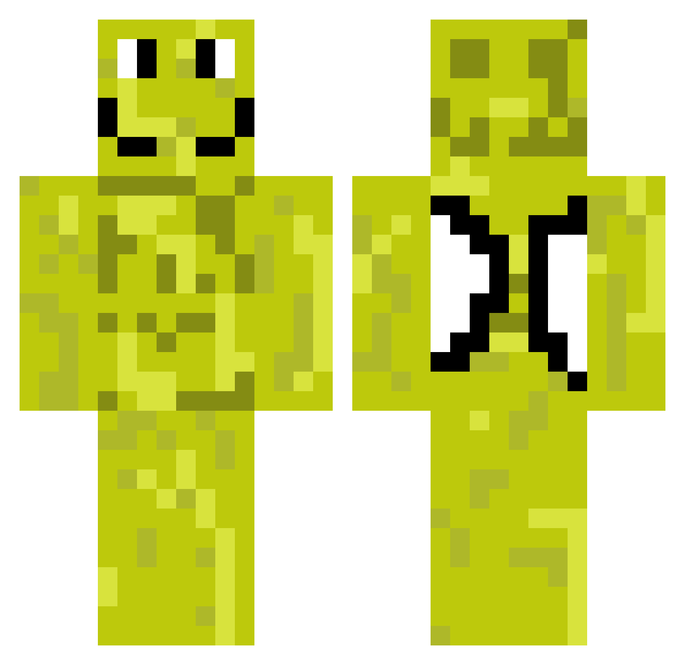 BizoroMarelo Minecraft skin, front and back view