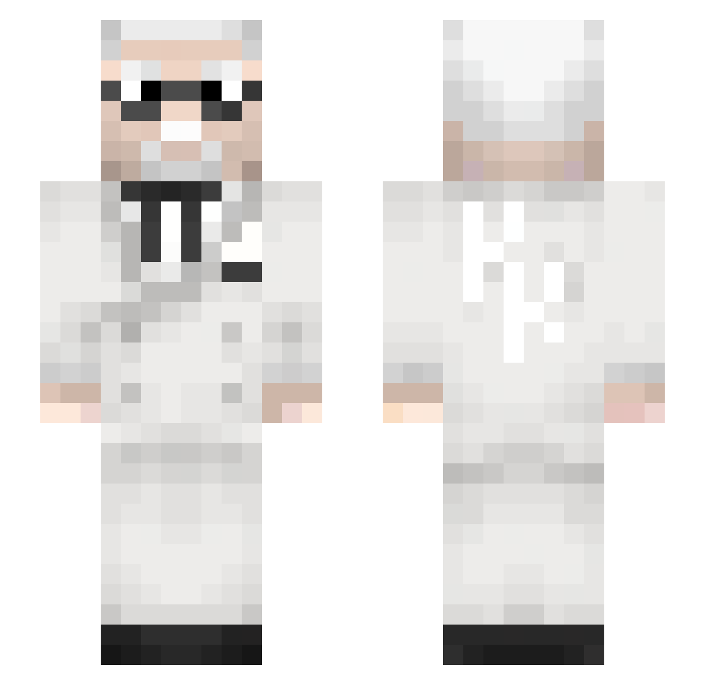 sc4r13tt_ Minecraft skin, front and back view