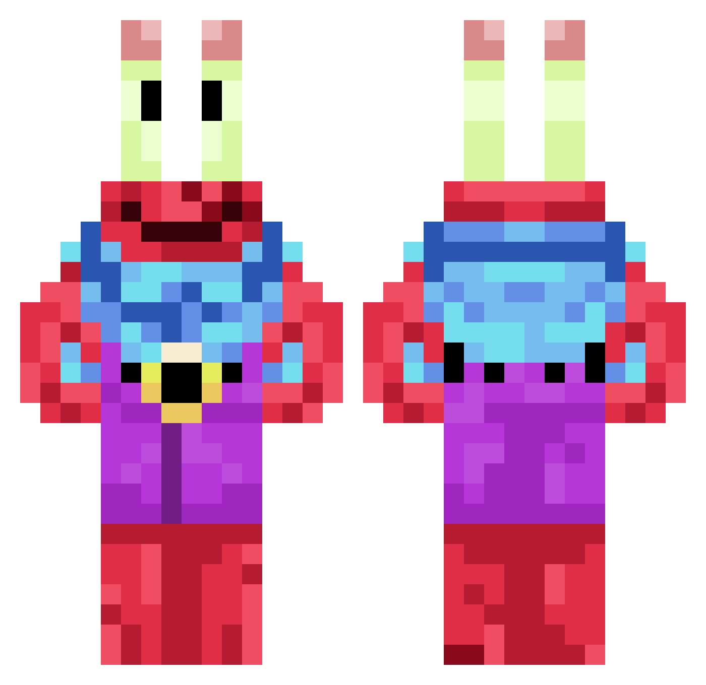 Chesstheebest Minecraft skin, front and back view