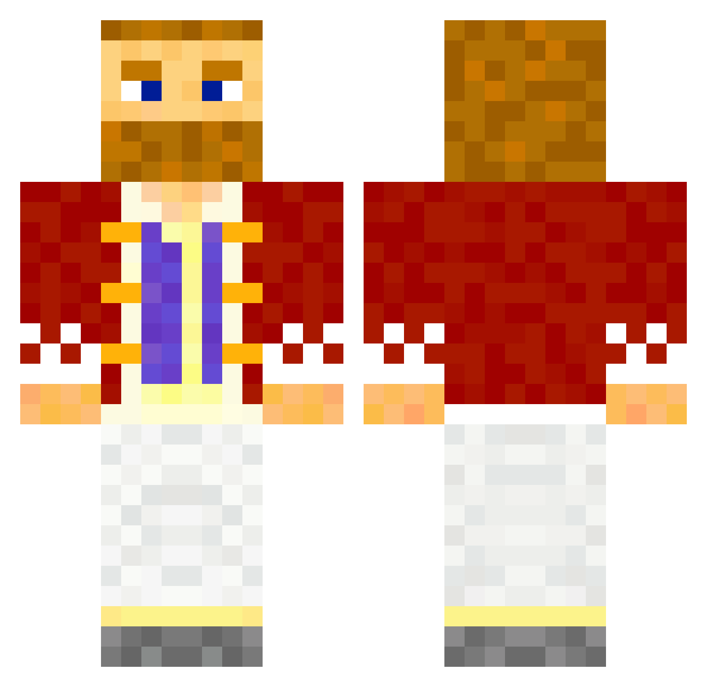 Sinfulness Minecraft skin, front and back view
