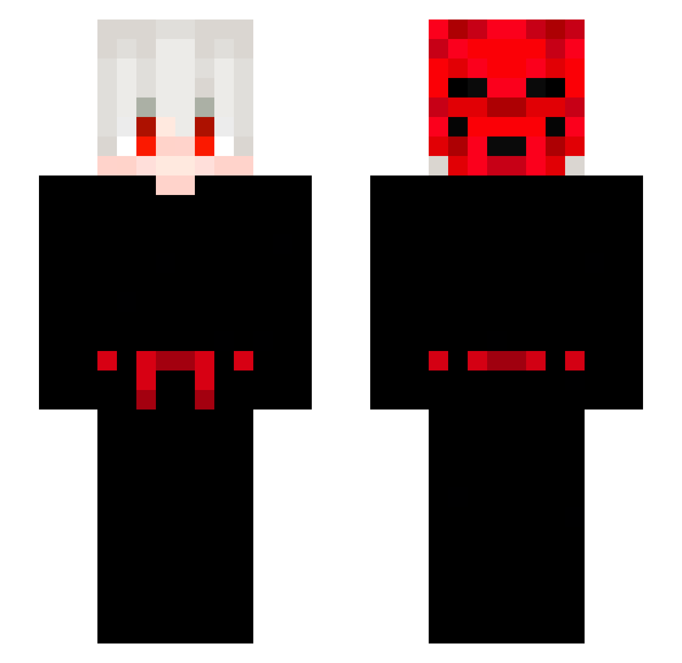 Fletchro Minecraft skin, front and back view