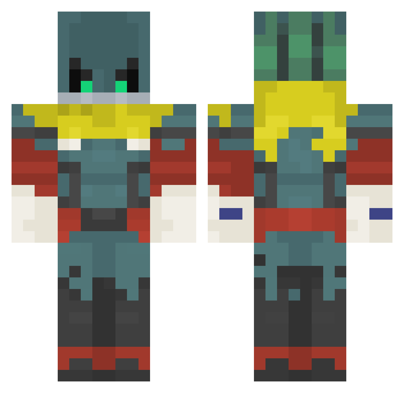 Yisusrm_ Minecraft skin, front and back view