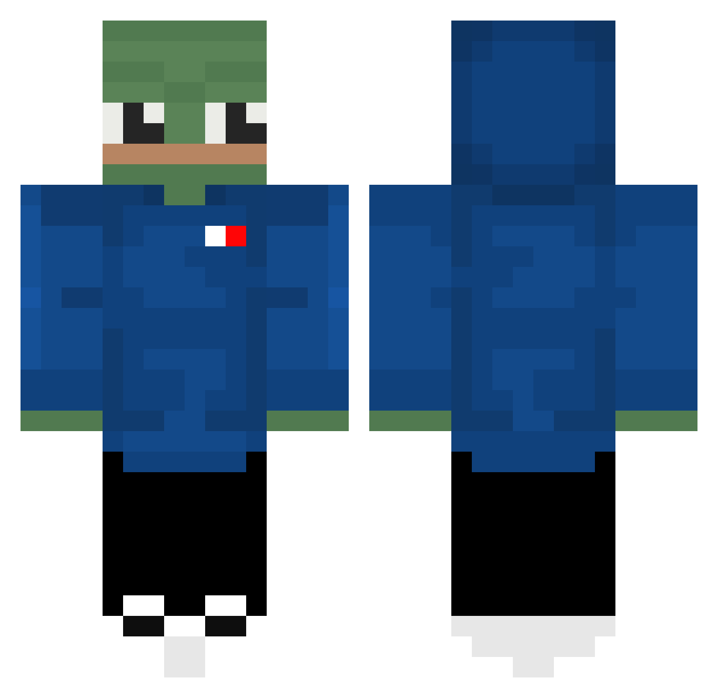 xXisparklzXx Minecraft skin, front and back view