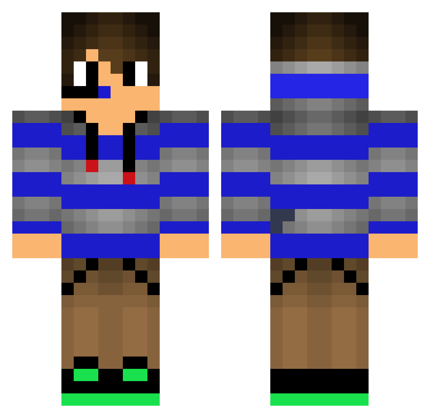 sellsouth Minecraft skin, front and back view