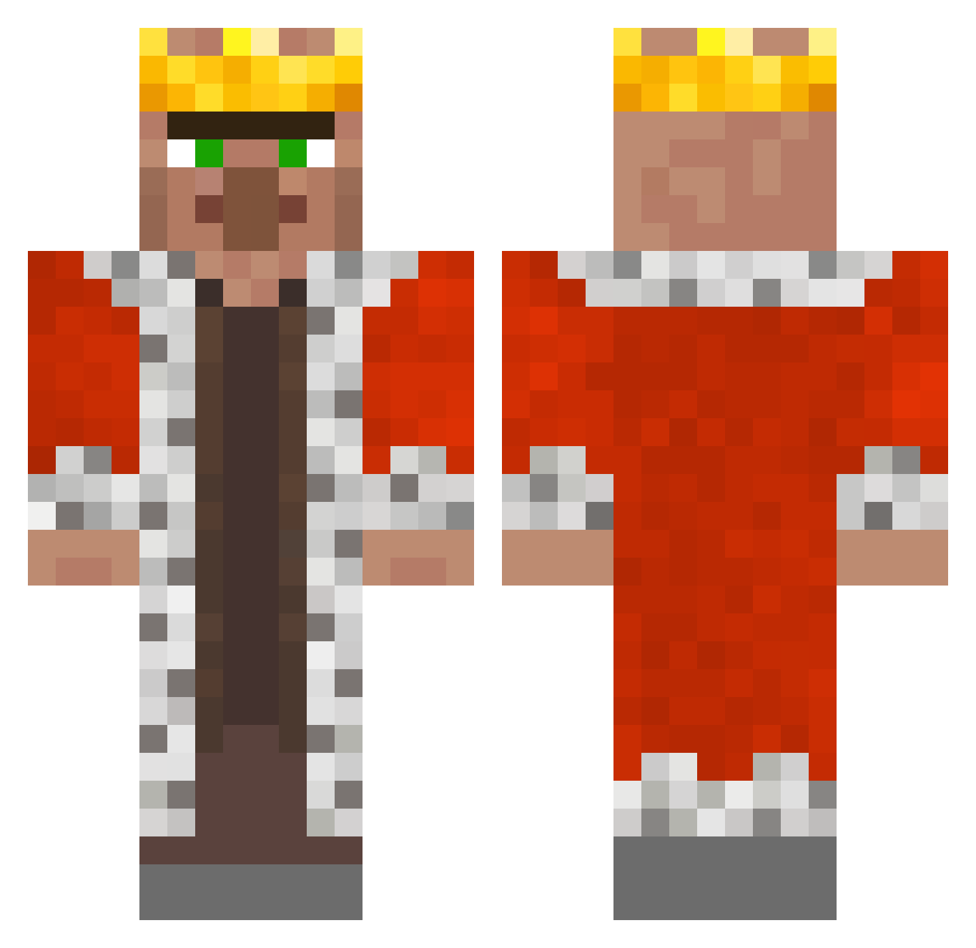 Vb5nm Minecraft skin, front and back view