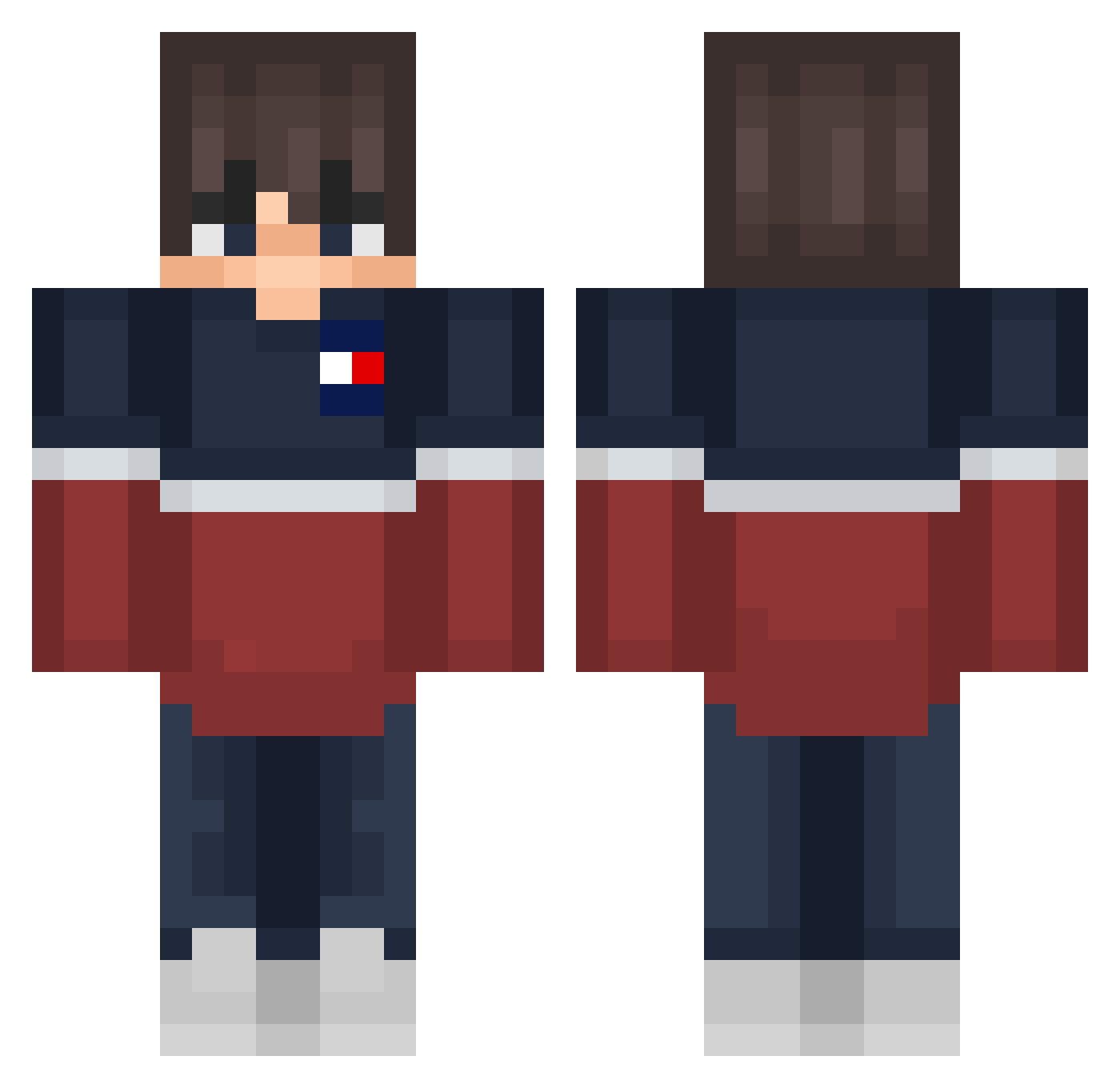 Friedemann_1530 Minecraft skin, front and back view