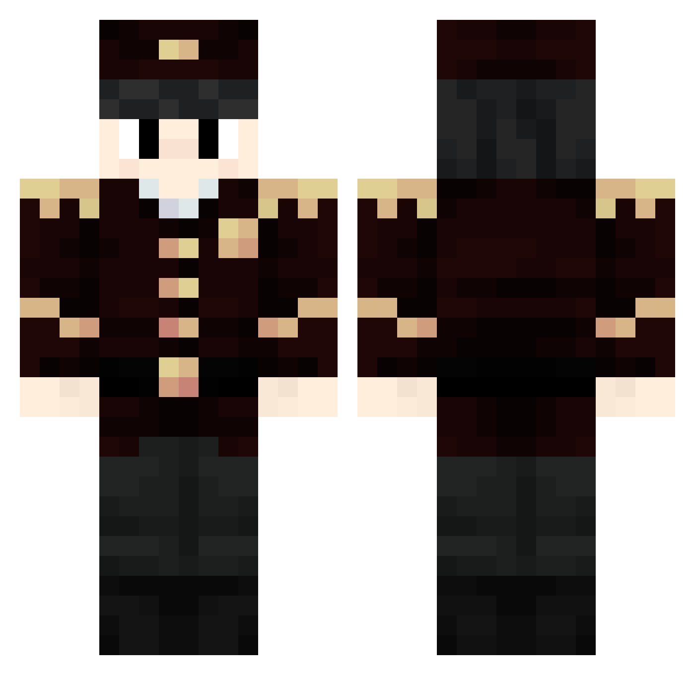 General_Rode Minecraft skin, front and back view
