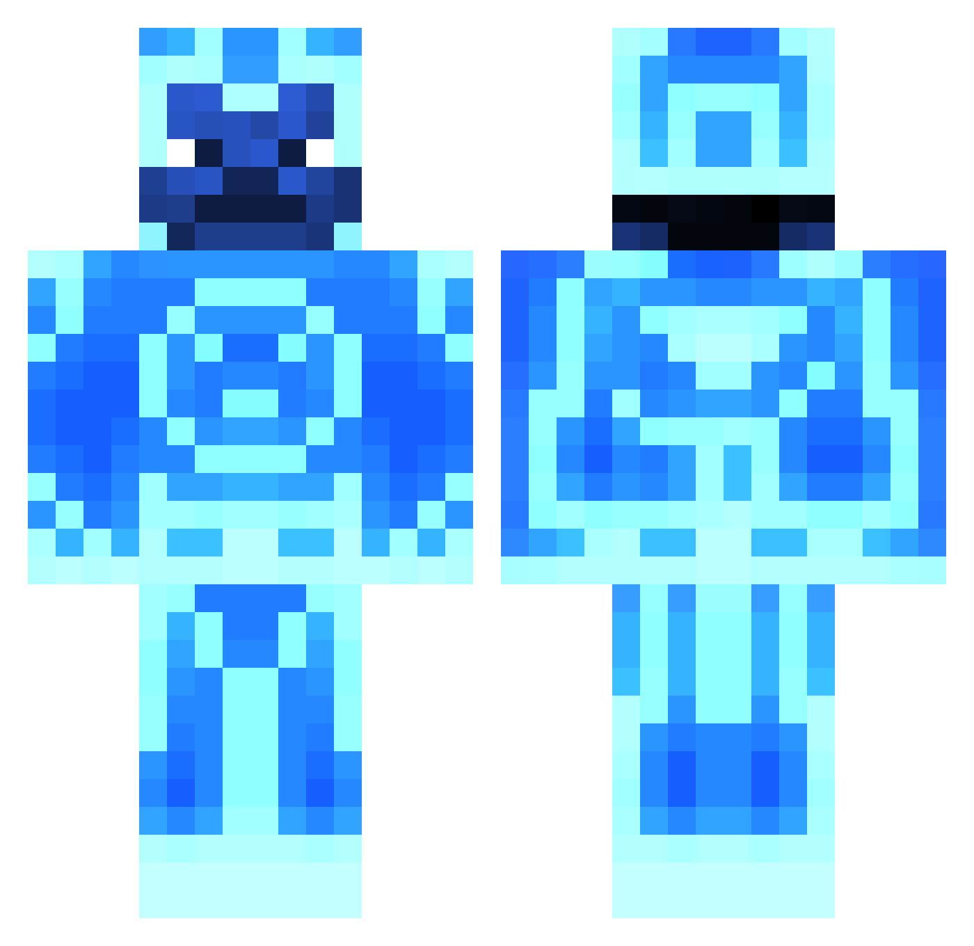 aurelia Minecraft skin, front and back view