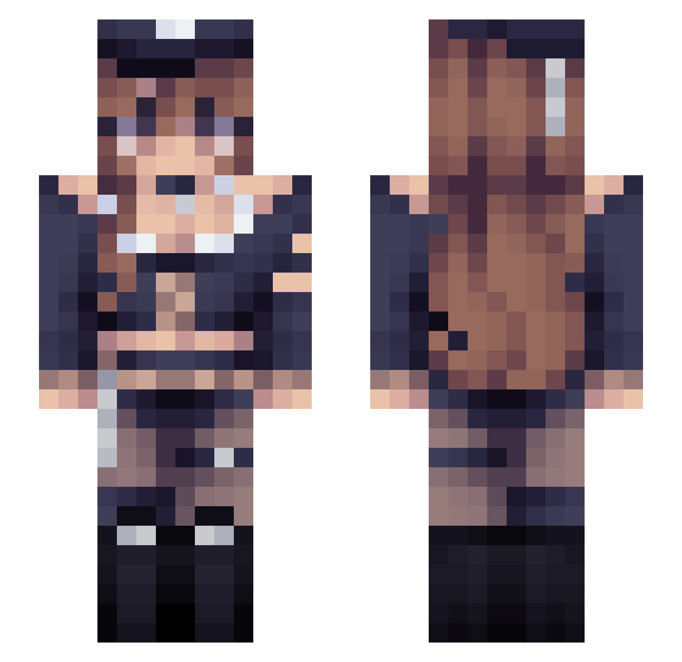tanxi666 Minecraft skin, front and back view