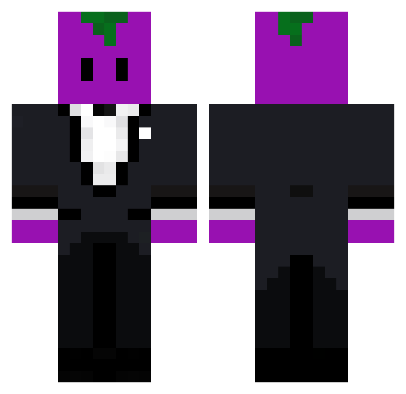 Rookie35 Minecraft skin, front and back view