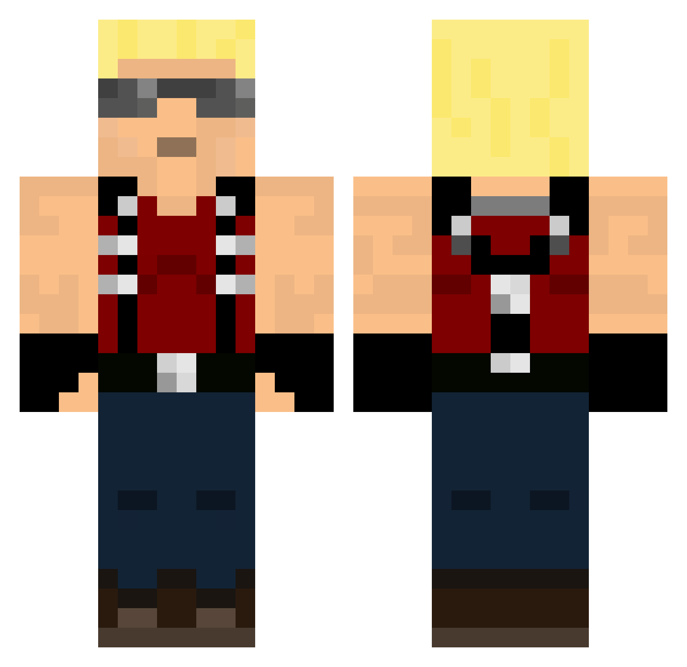 dook_nookem Minecraft skin, front and back view