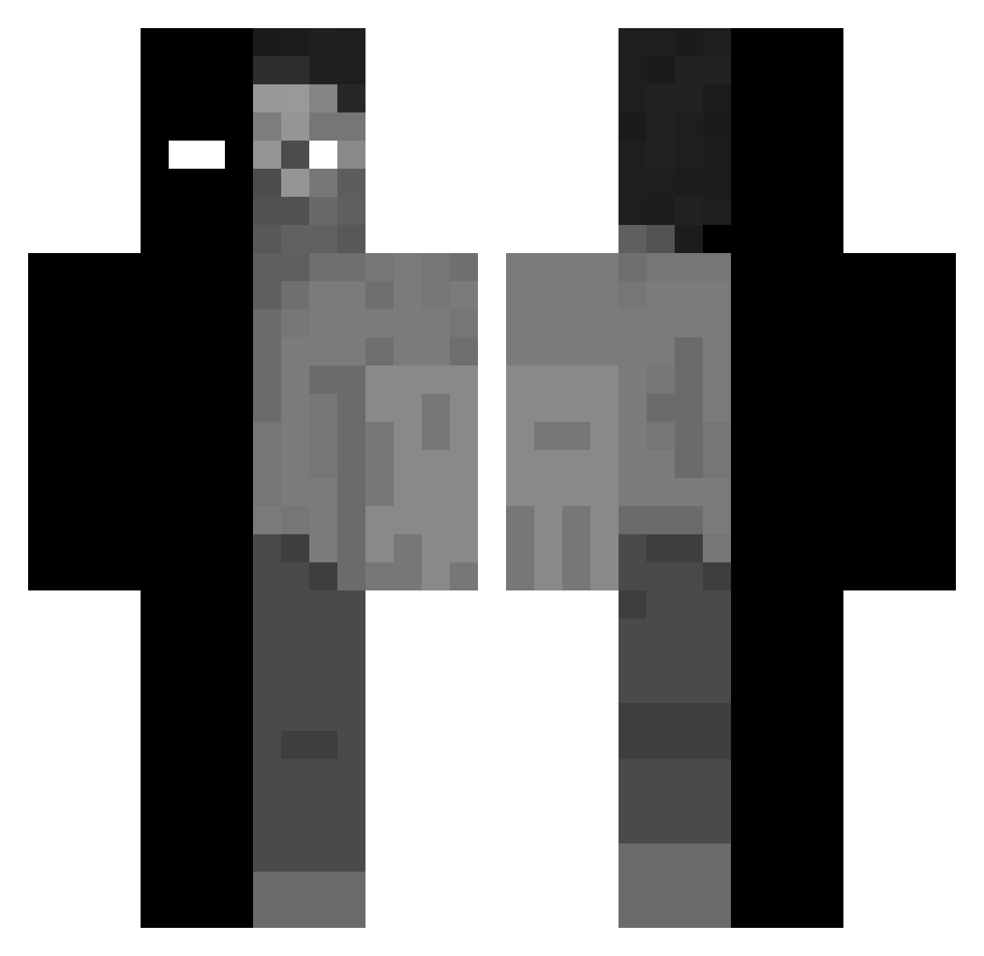 MarcepanPL Minecraft skin, front and back view