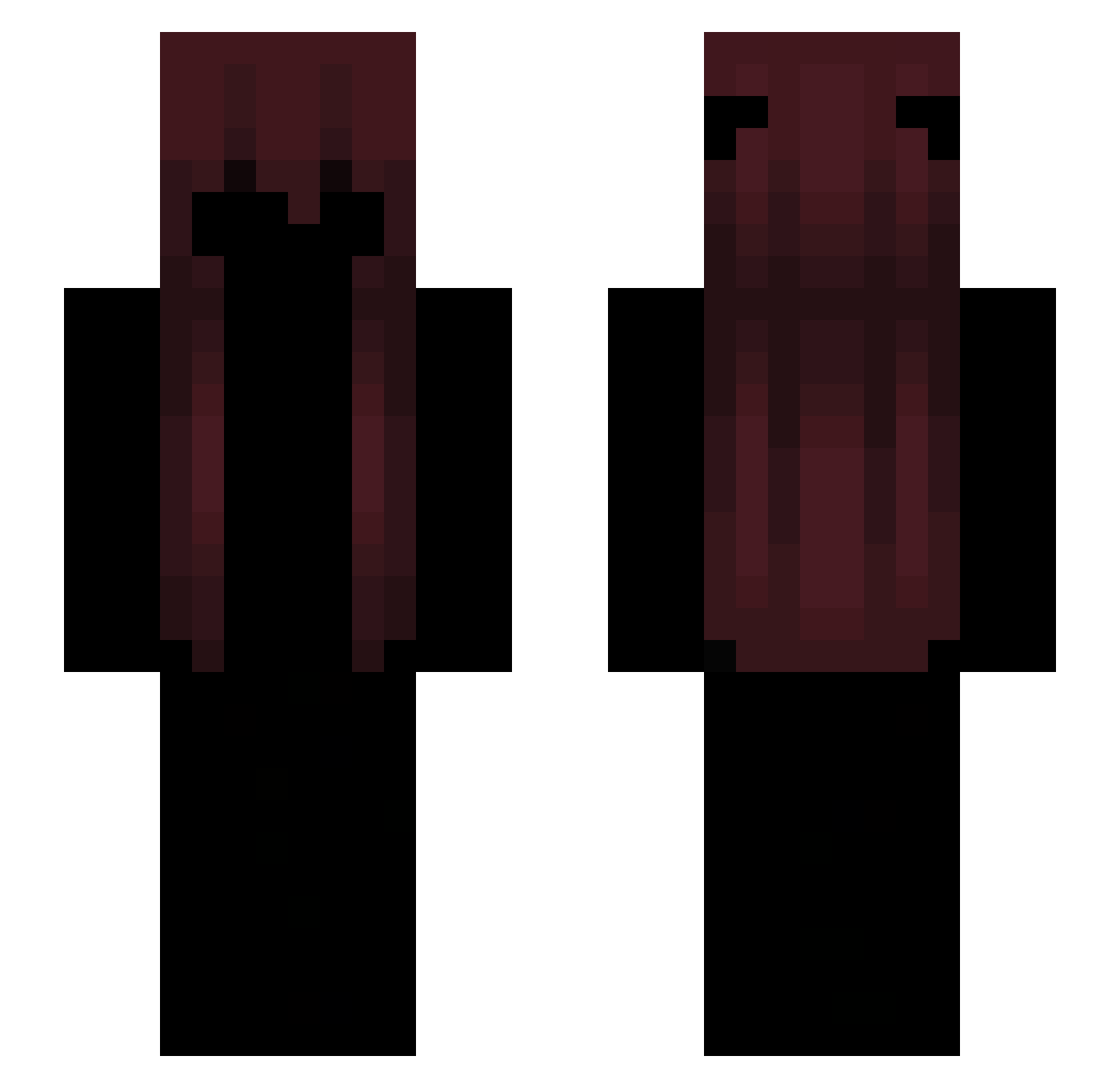 v3xna Minecraft skin, front and back view