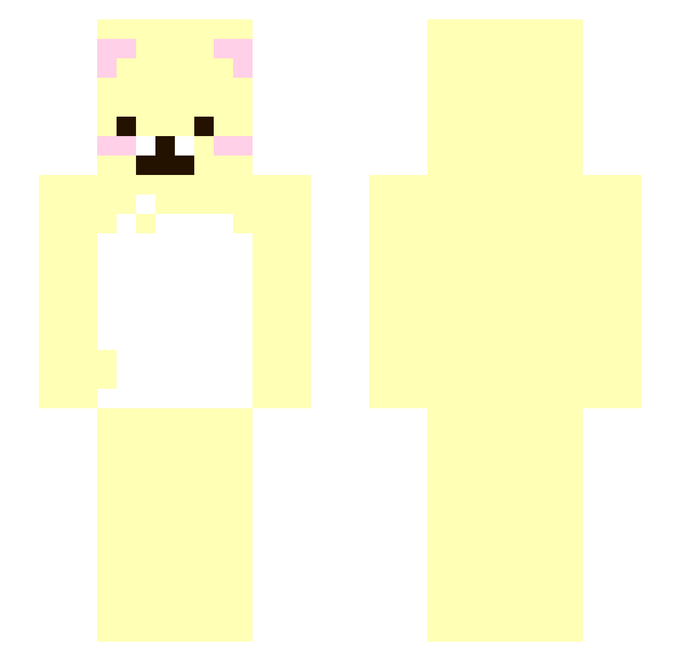 alstngh Minecraft skin, front and back view
