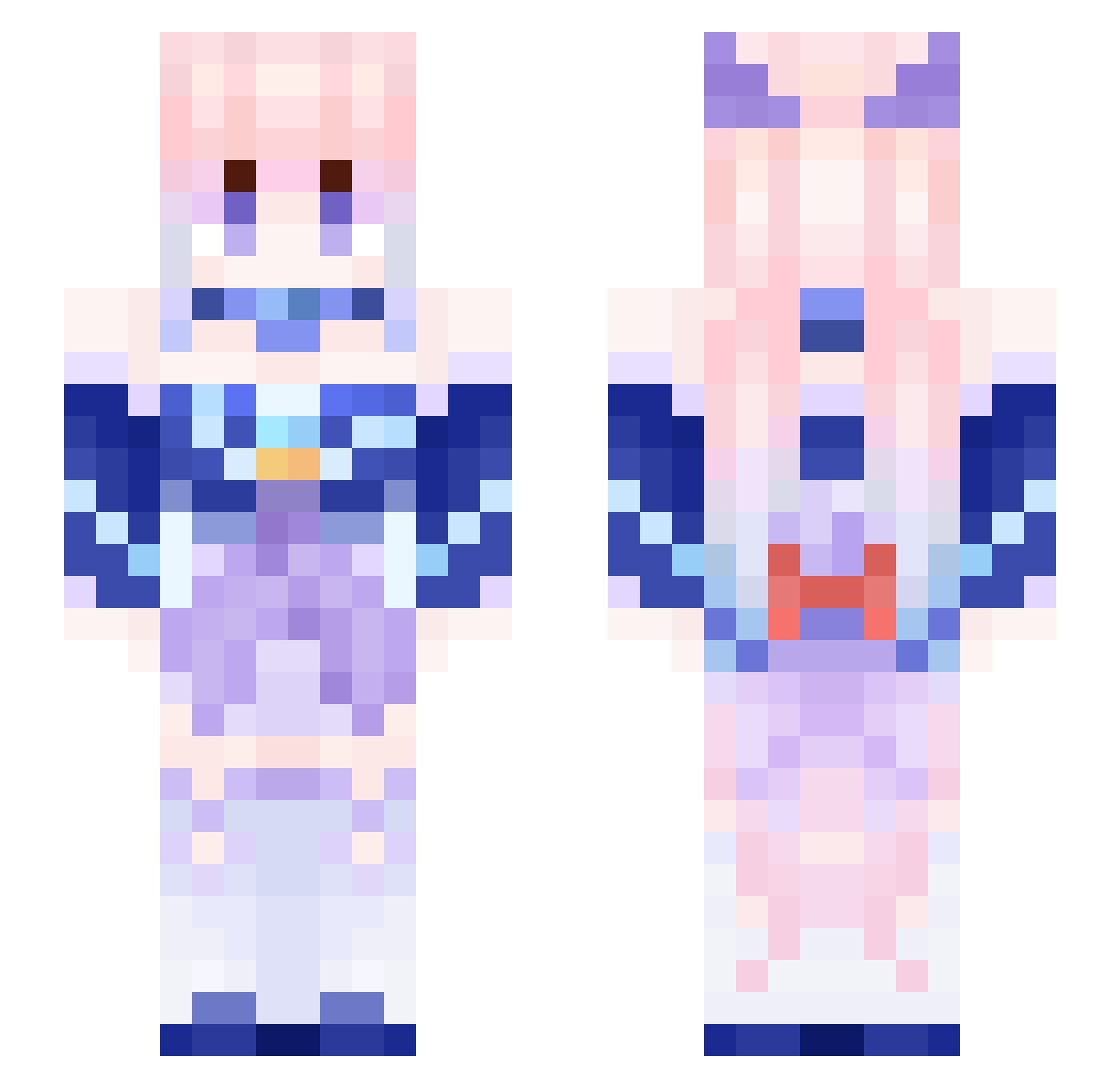 Bobybrick Minecraft skin, front and back view