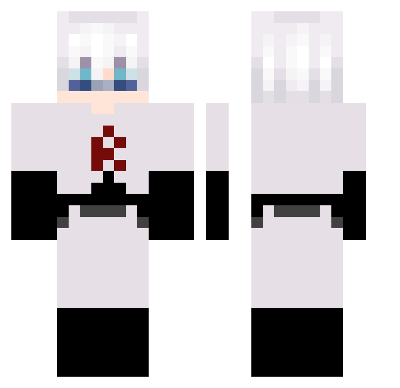 xRuimonz Minecraft skin, front and back view