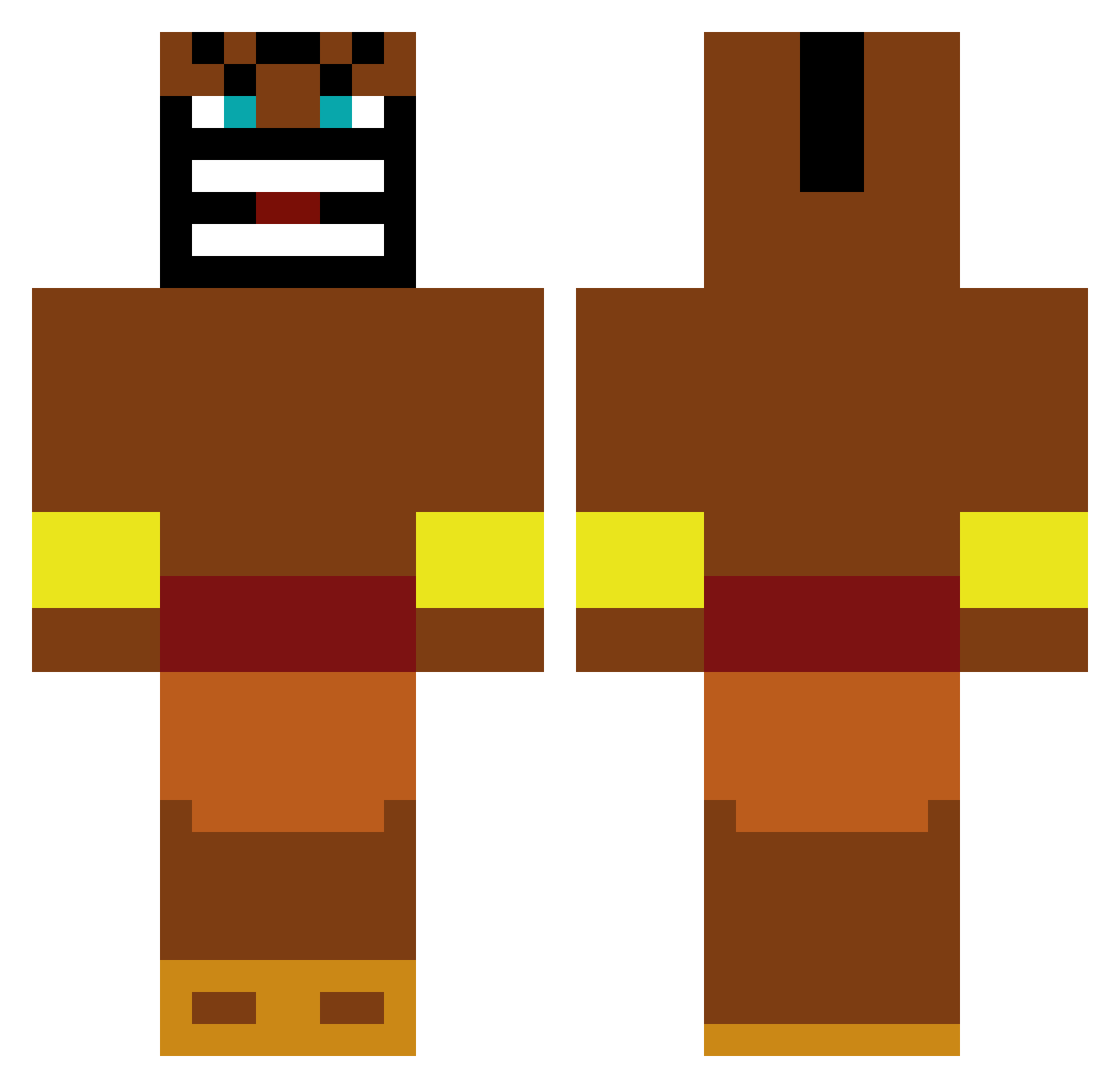 Benzi61 Minecraft skin, front and back view