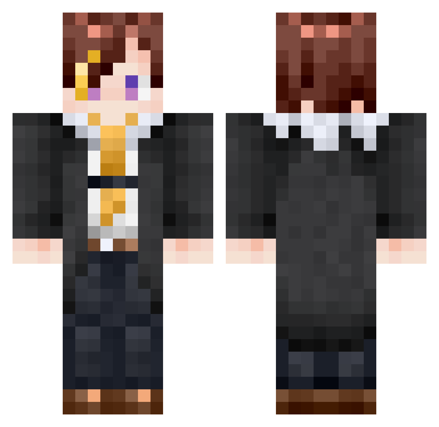 gogatsu555 Minecraft skin, front and back view