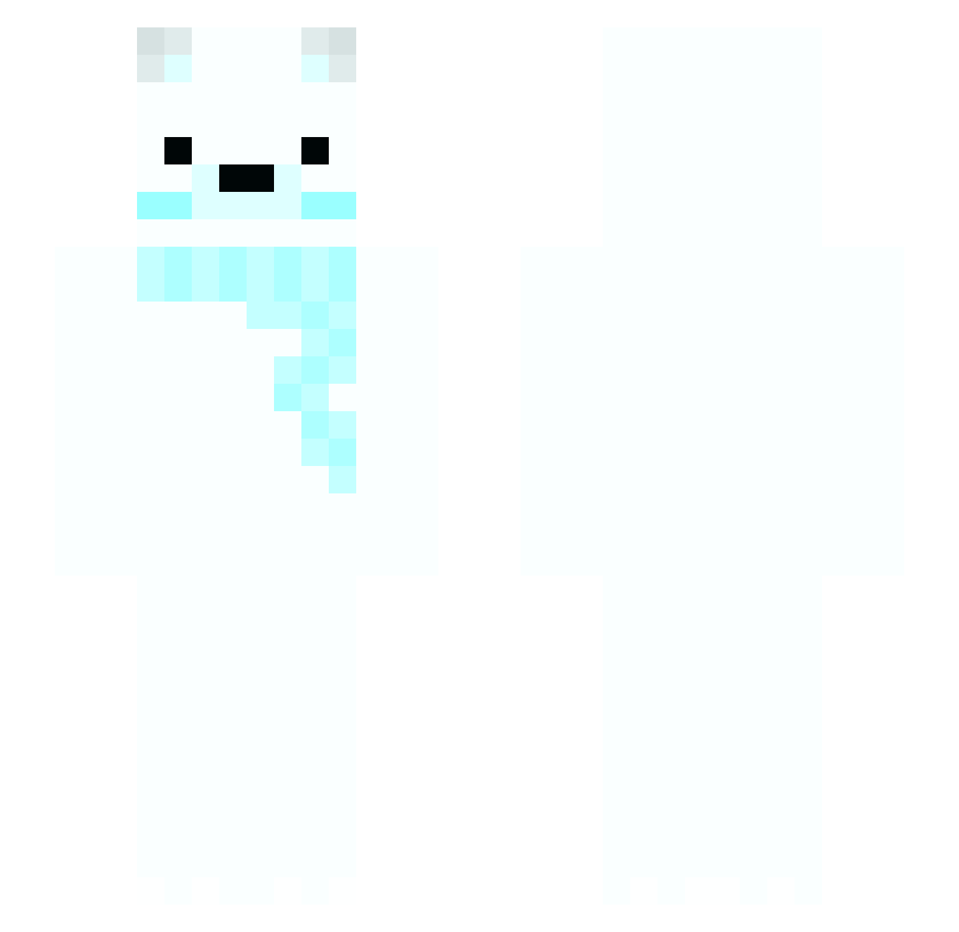 snowi22 Minecraft skin, front and back view