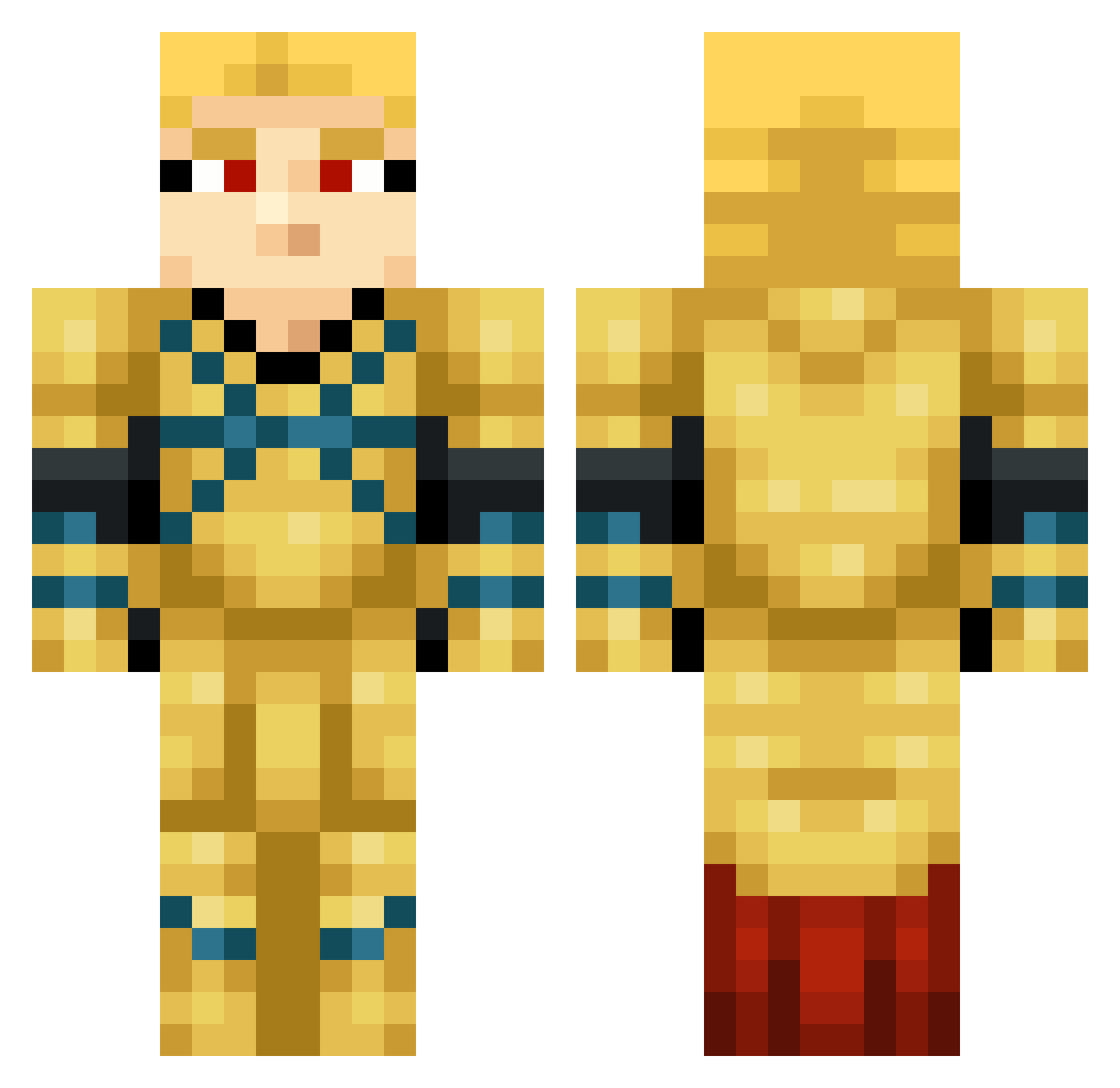 JinXXD1 Minecraft skin, front and back view