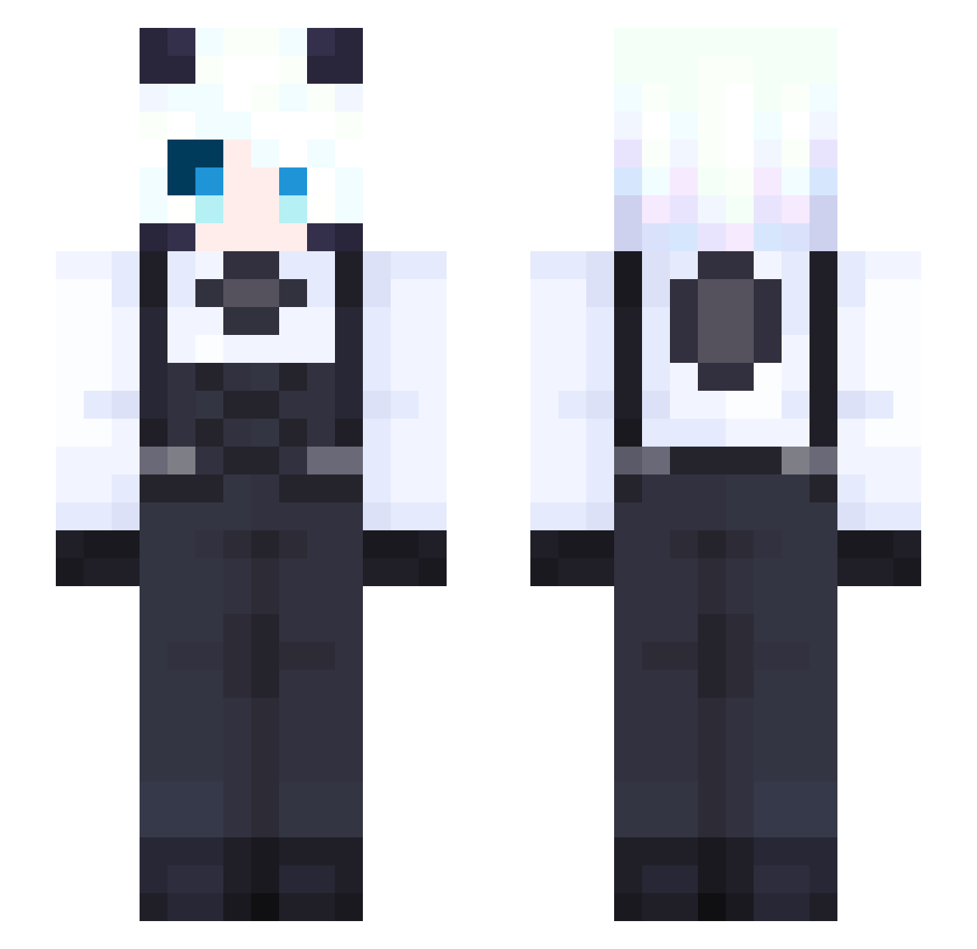 Moo_ri Minecraft skin, front and back view