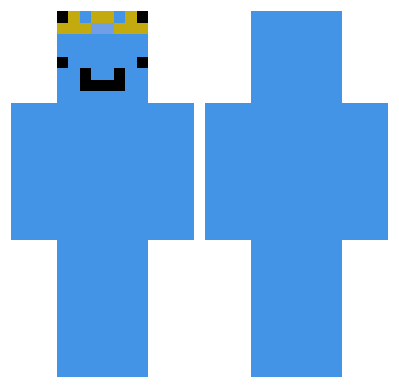 CreeperJMF12 Minecraft skin, front and back view