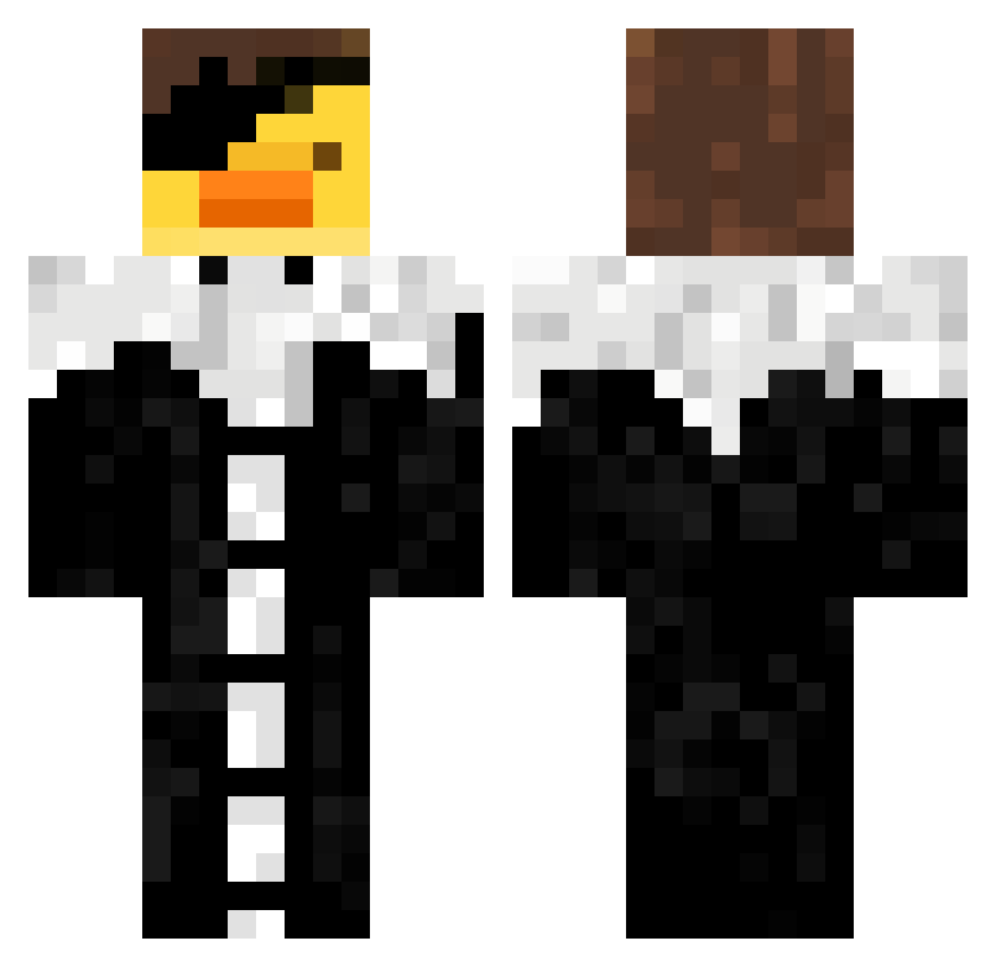 SirBabtonius Minecraft skin, front and back view