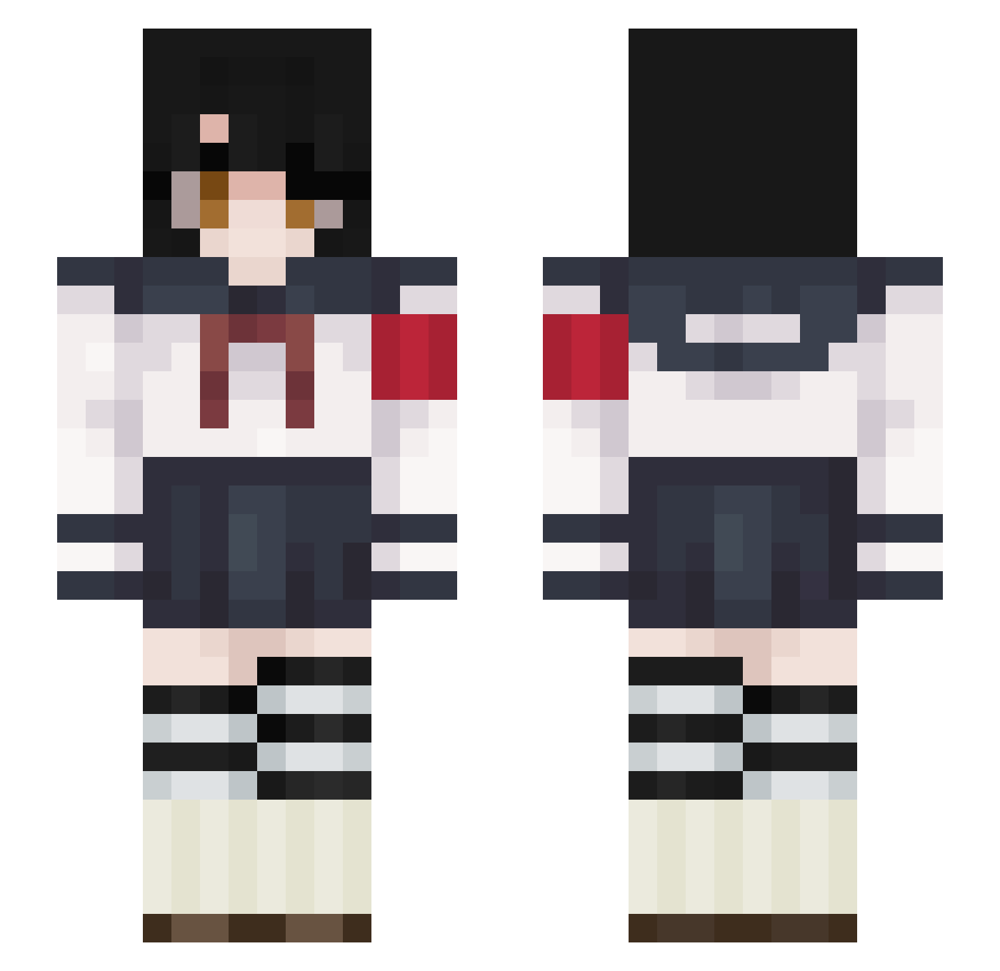 Joguu Minecraft skin, front and back view