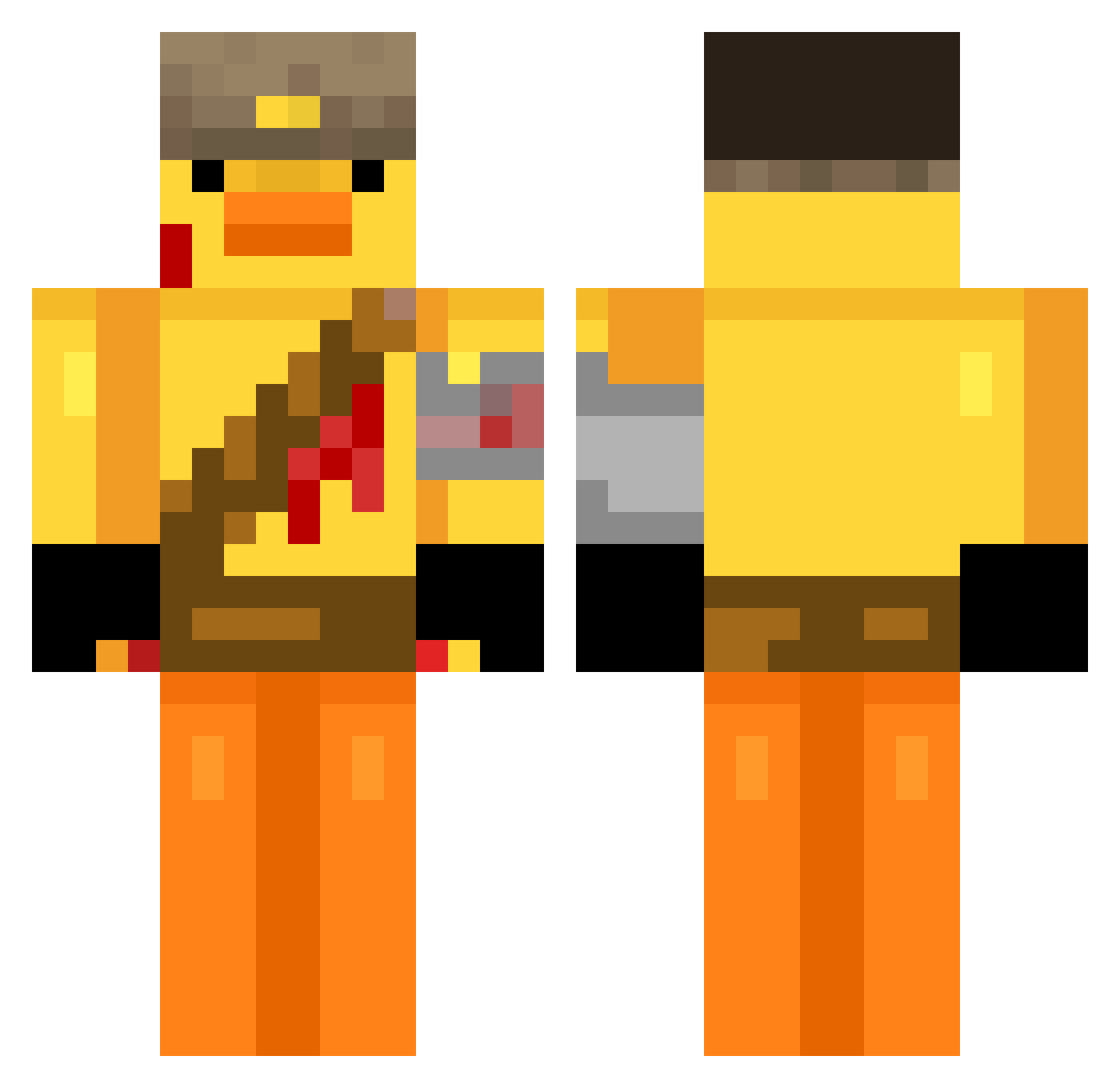 UNKNOWN900 Minecraft skin, front and back view