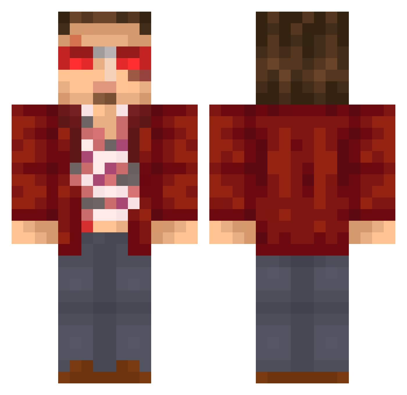 Olanhyl Minecraft skin, front and back view